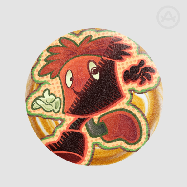 Sam the Sea Anemone Plush Badge KinitoPET