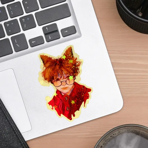 Jeongin Colored Edge Die Cut Stickers