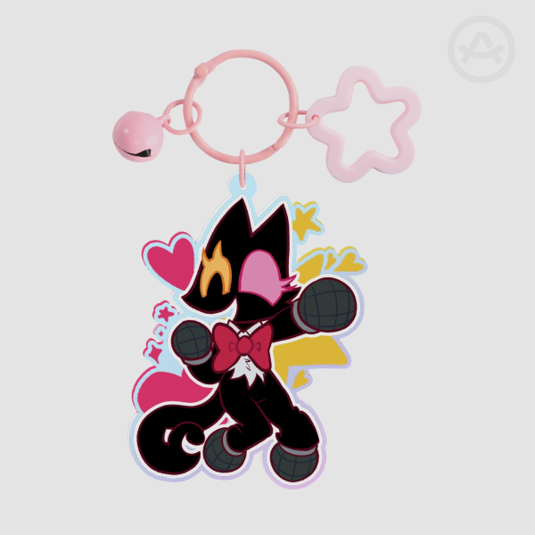 Deltarune Pluey Rainbow Acrylic Keychain