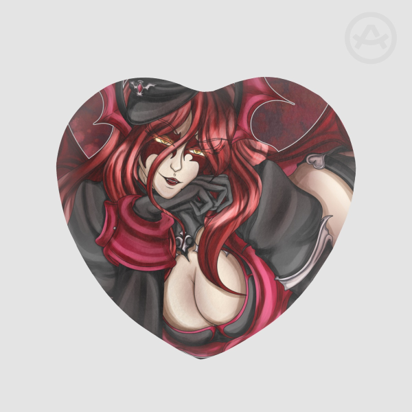 Vamp Fatale Heart Shape Plush Badge
