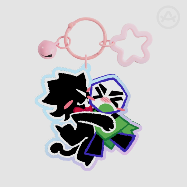 Pluetat Acrylic Keychain (Rainbow)