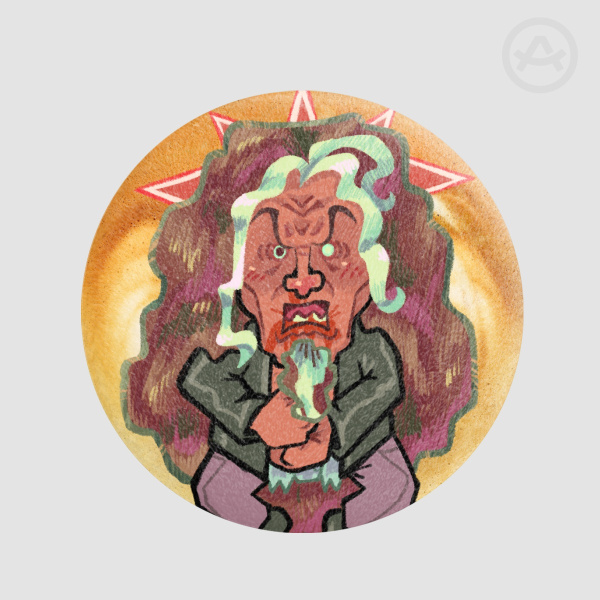Screaming Magnus Plush Badge Metalocalypse