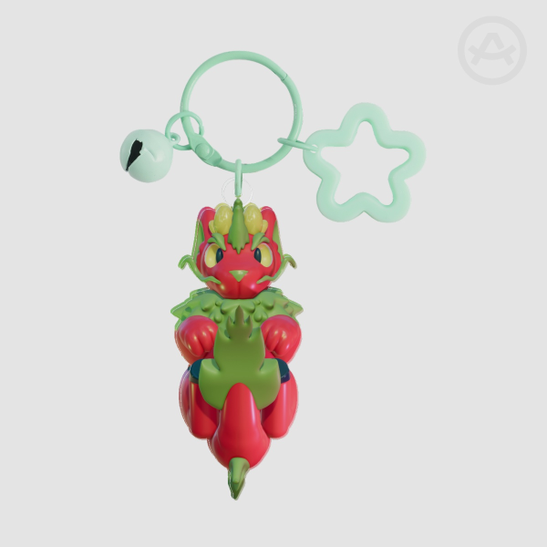 Guava Dragon Acrylic Charm