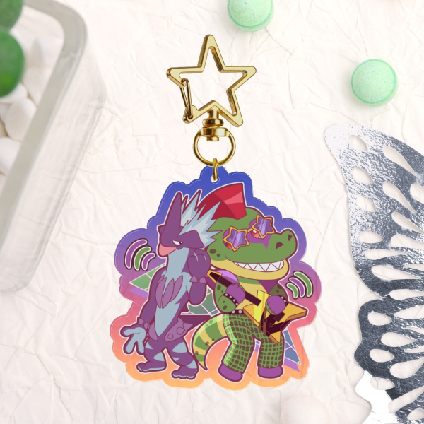 Monty and Toxtricity Keychain