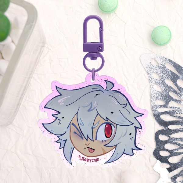 Razor Glitter Keychain
