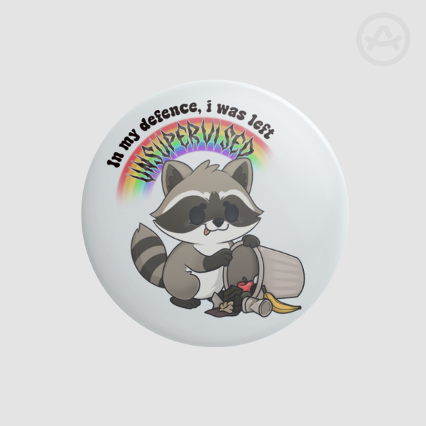 Raccoon Round Badge