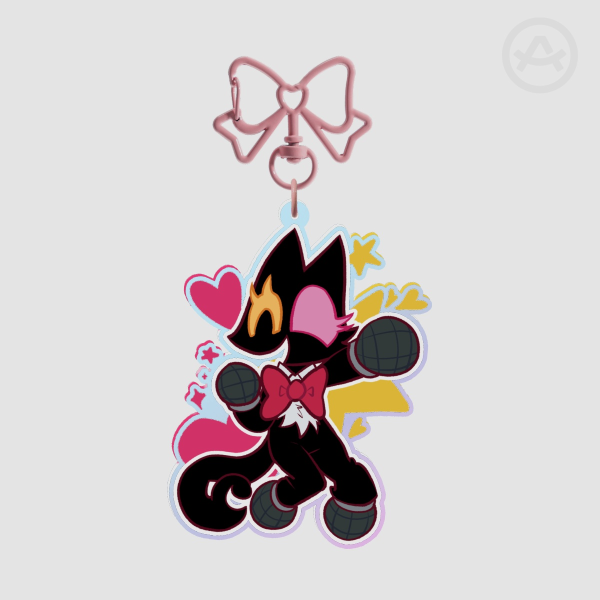 Deltarune Pluey Rainbow Acrylic Keychain