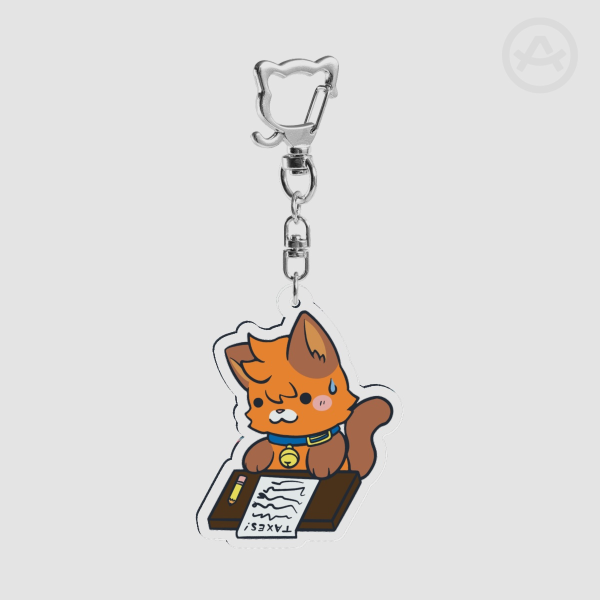 Taxes Kitty Acrylic Charm