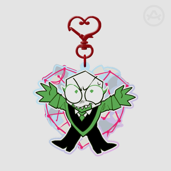 Deltarune Battat Rainbow Acrylic Keychain