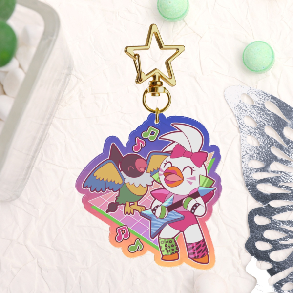 Chica and Chatot Keychain