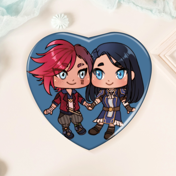 Caitvi Heart Shape Holographic Badge