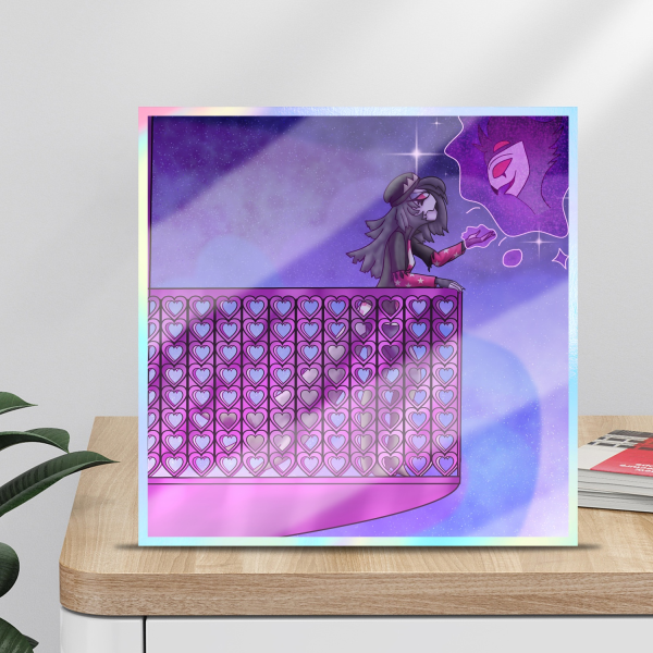 Octavia on a balcony