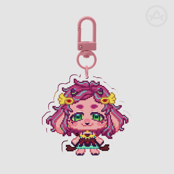 Pixel Chibi barrels - Vtuber Acrylic Keychain