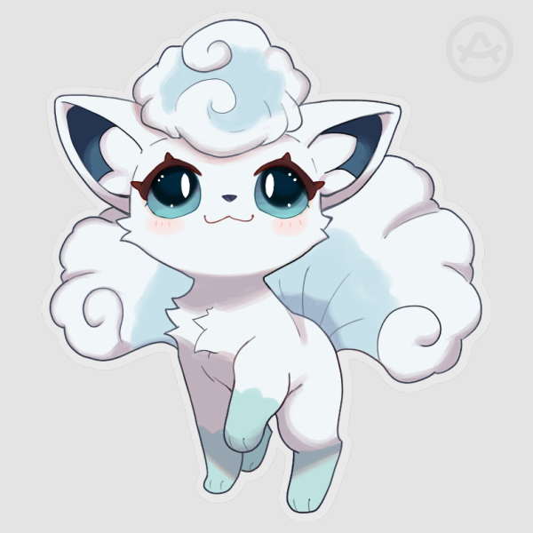 Vulpix Clear Vinyl Sticker