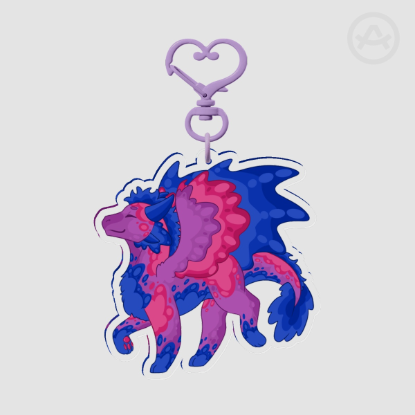 Keychain Bisexual Dragon