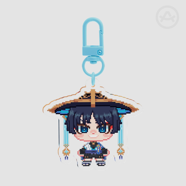 Pixel Chibi Wanderer - Genshin Impact Acrylic Keychain