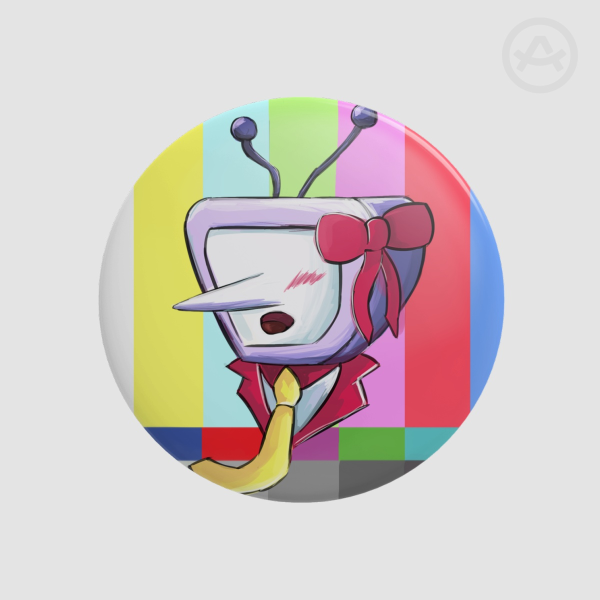 Deltarune Tenna Button Pin Badge