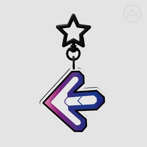 Purple-Blue DDR Arrow Keychain