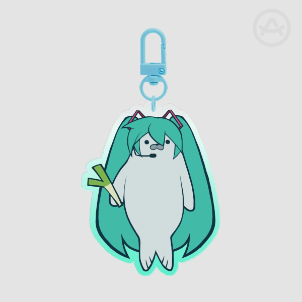 Hatsune Seal | Colored Edge Acrylic Keychain