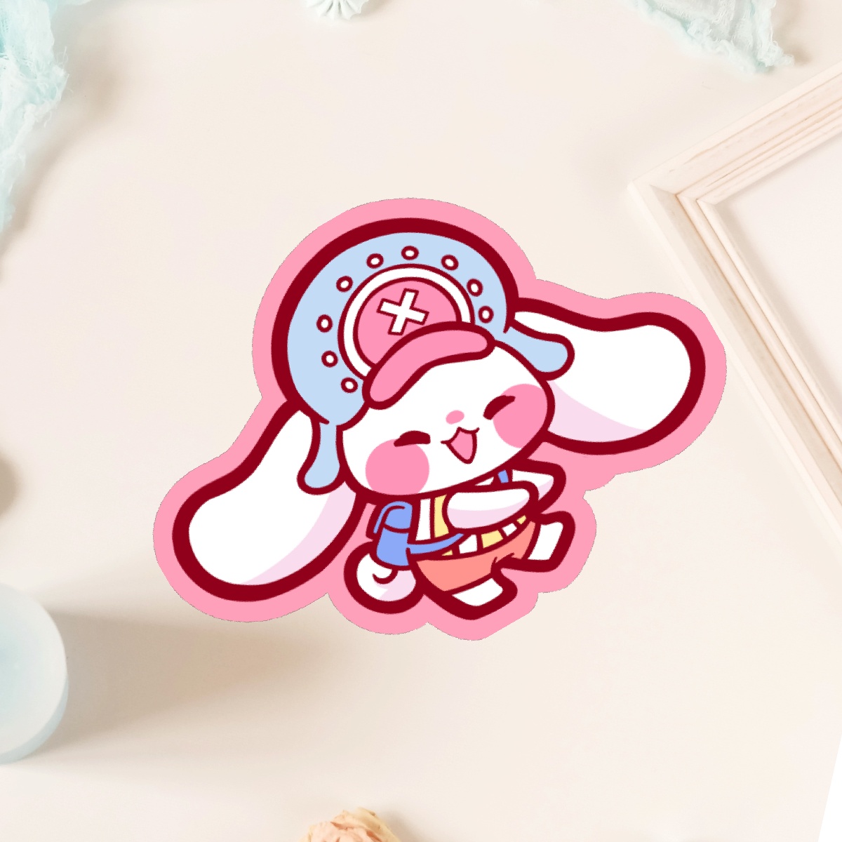 Sticker - Cinnamoroll  x Tony Tony Chopper - One Piece Anime x Sanrio