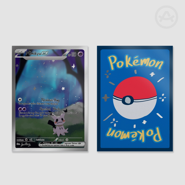 Silver Holographic Mimikyu Card