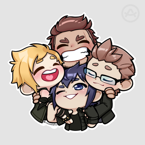 [ FFXV ] Chocobro Hugs Young Ver Sticker