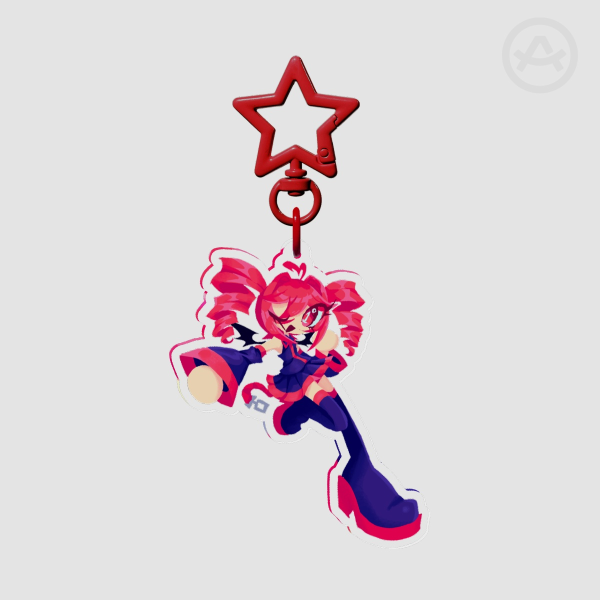 Chibi Kasane Teto Clear Acrylic Keychain