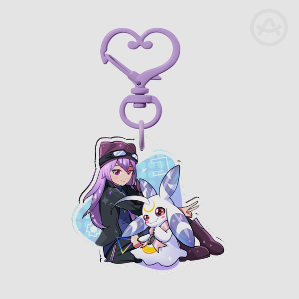 [Digimon] Sayo and Lunamon Keychain