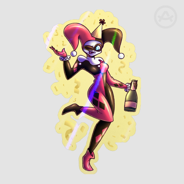 Harley Quinn New Year Sticker