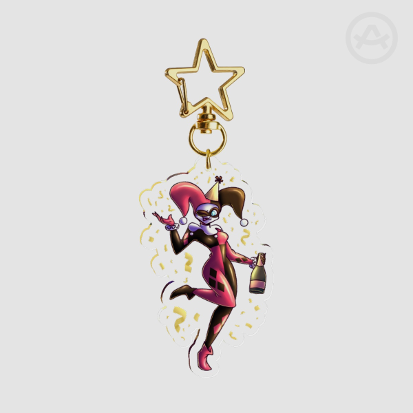 Harley Quinn New Year Keychain