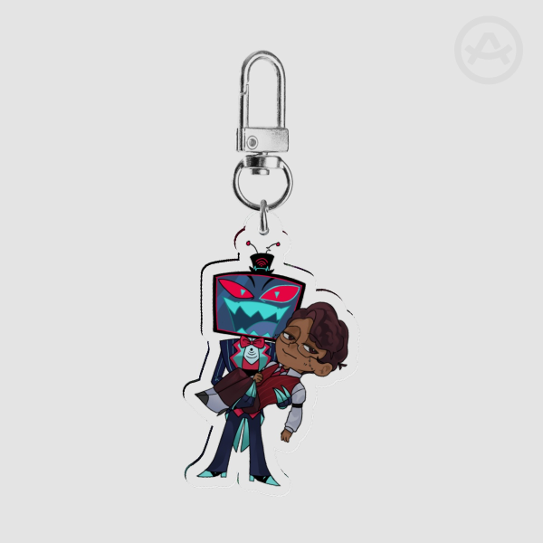 Alastor (Human) & Vox (Demon) – Acrylic Keychain