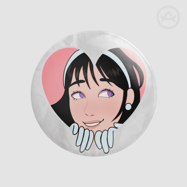 Sua Heart Round Badge (Button Pin)  | Alien Stage