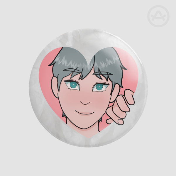 Till Heart Round Badge (Button Pin)  | Alien Stage