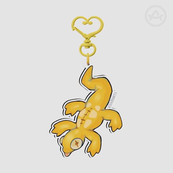 Golden Gecko Plushie Animal Jam Keychain