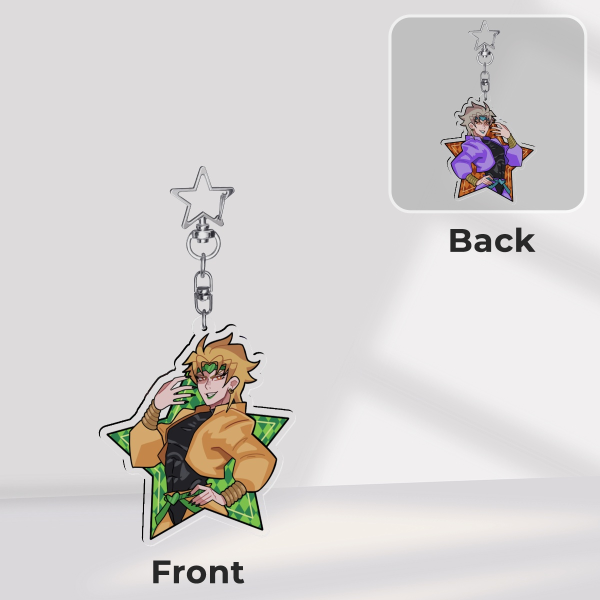 Dio Keychain (Double side) (Jojo's Bizarre Adventure)