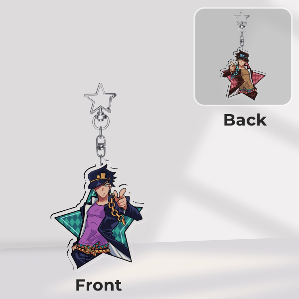 Jotaro Keychain (Double side) (Jojo's Bizarre Adventure)
