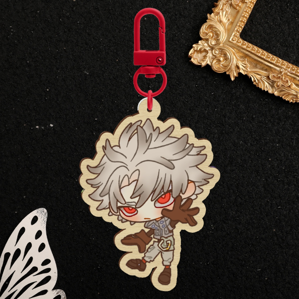 RUDO GACHIAKUTA Wood Keychain