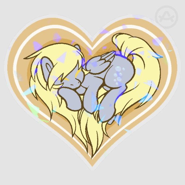 Derpy Heart PET Vinyl Sticker