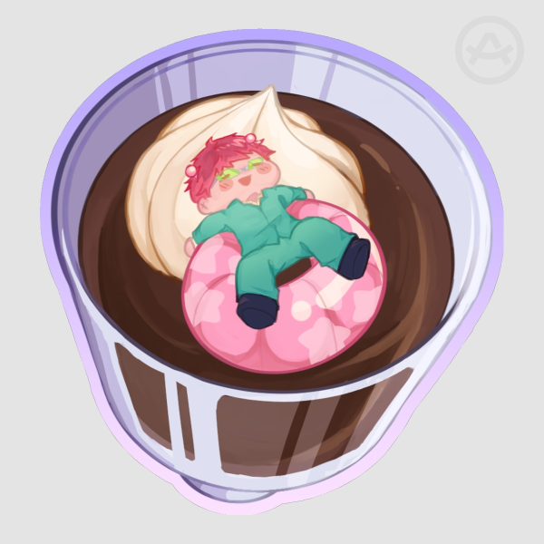 Saiki x Coffee Jelly Sticker