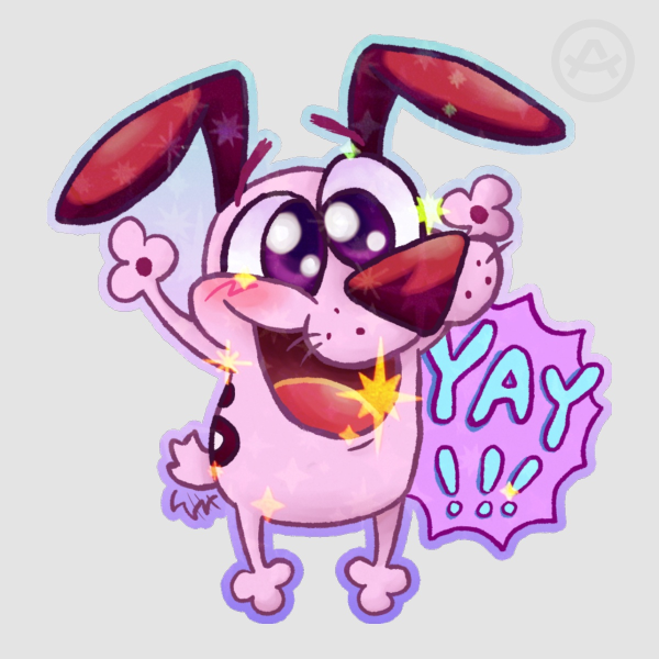 Courage The Cowardly Dog Sticker