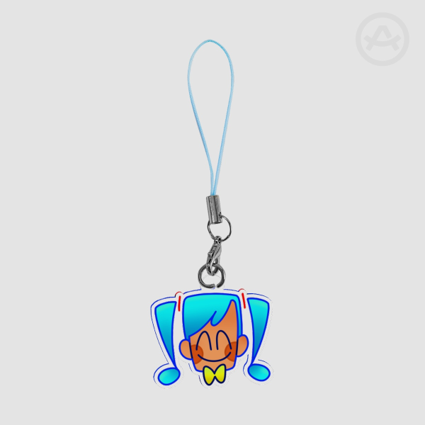 Static miku phone charm