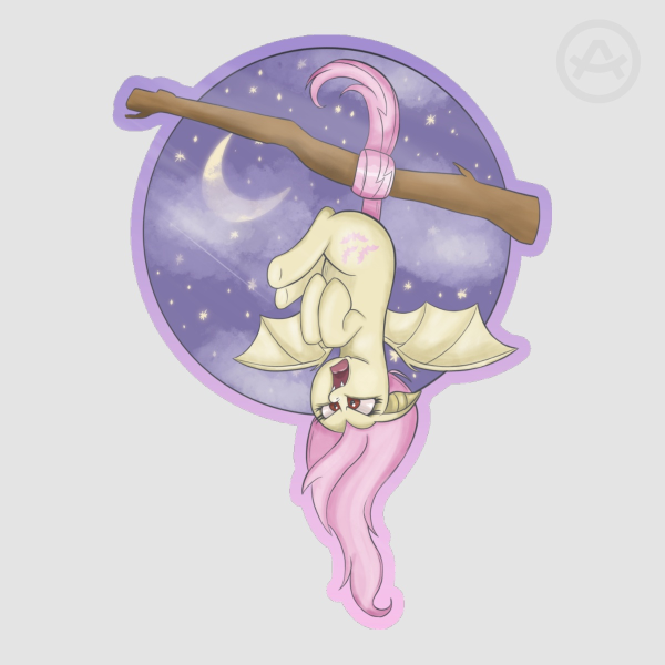 Flutter Bat Colored Edge Die Cut Stickers