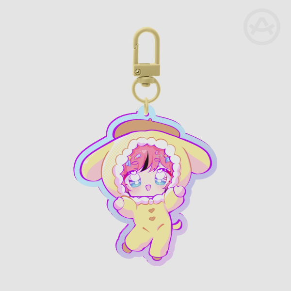 plushiepixie onesie acrylic keychain