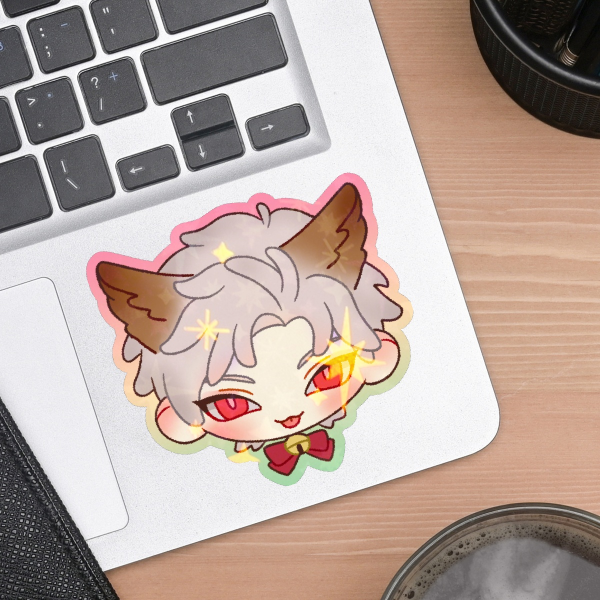 KITTY SYLUS Colored Edge Die Cut Sticker