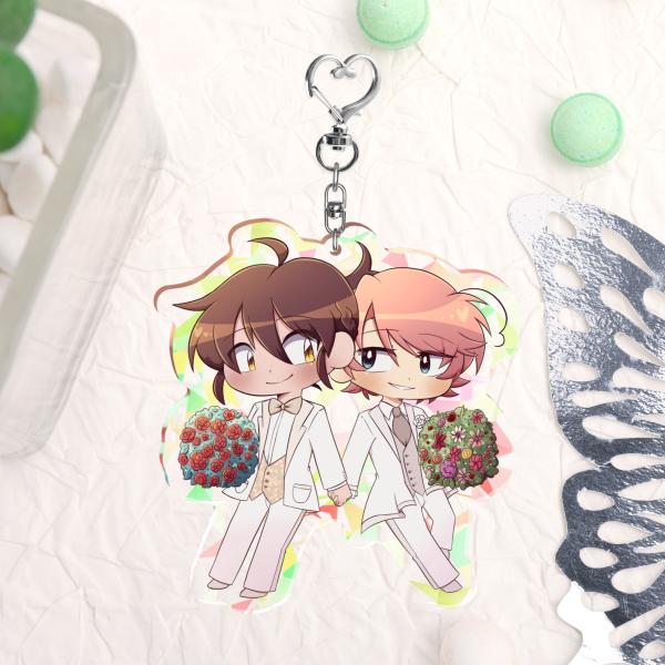 Wedding- Broken Glass Keychain