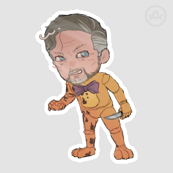 William Afton (FNAF movie) Sticker v1 (3in)