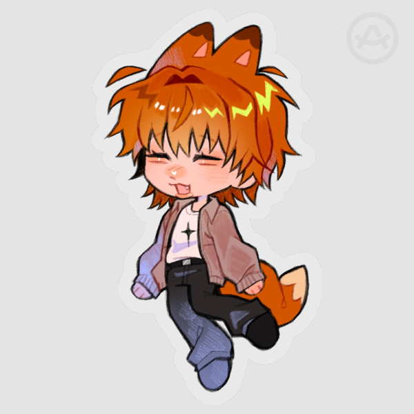 Orange Fox Daesung Clear Vinyl Sticker