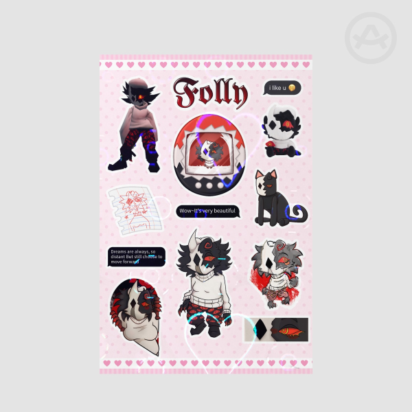 Folly Lover Regretevator Holographic Sticker Sheet
