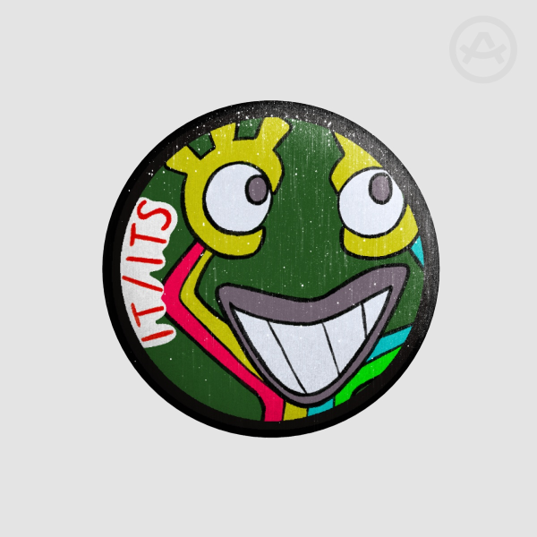 Shuttah It/Its Pronouns Badge [deltarune]