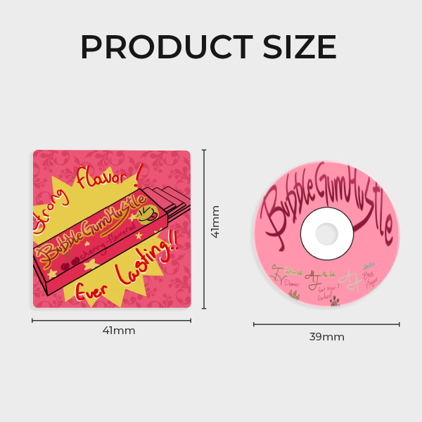 Acrylic CD Keychains - 2.05"*1.73"*0.31"(52mm*44mm*8mm)